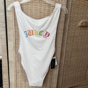 Women Juicy white one piece bathing suit